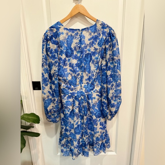 Alex Marie Coble Blue Floral Tiered Spring Dress - Picture 7 of 8